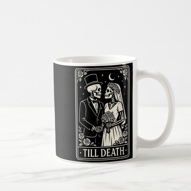 Mug Till Death Skeleton Love Couples Gothic Wedding Br (Droite)