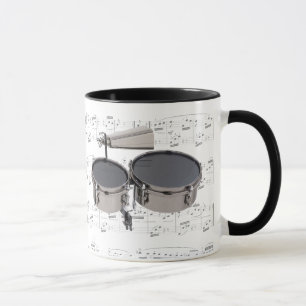 Mug - Timbales (Drums) with sheet music