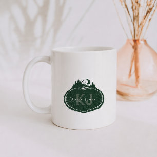 Mug Timbres de la nature à monogramme Nom personnali