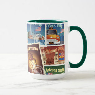 Mug Timbres-poste des Etats-Unis