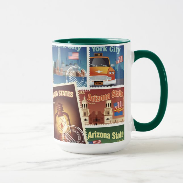 Mug Timbres-poste des Etats-Unis (Droite)