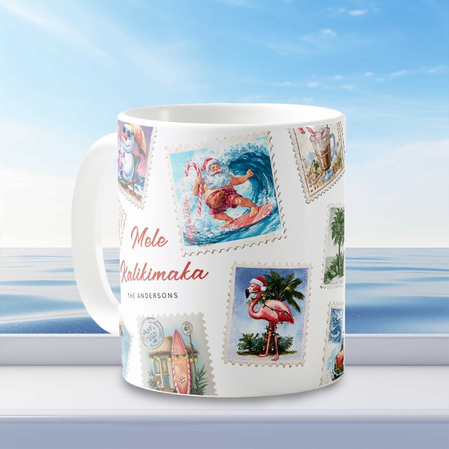 Mug Timbres tropicaux Mele Kalikimaka (Créateur téléchargé)