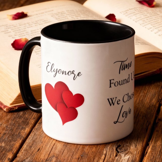 Mug Time Found Us We Chose Love Valentine Quote (Créateur téléchargé)