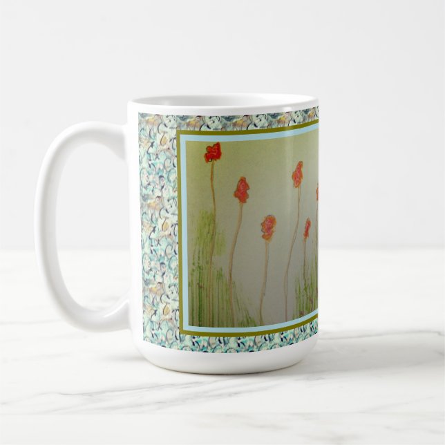 Mug Tiny Red Wildflowers (Gauche)