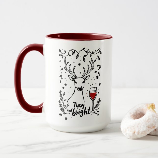 Mug Tipsy et Bright Deer (Avec donut)