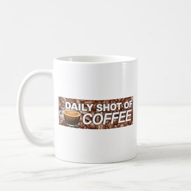 Mug Tir quotidien de café - mon groupe sanguin est (Gauche)