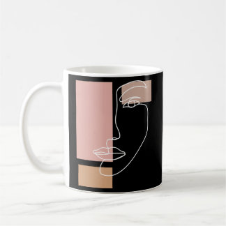 Mug Tirage de ligne faciale Abstraite esthétique