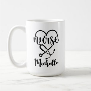 Mug Tirage minimaliste personnalisé de la stéthoscope 