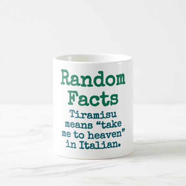 Mug Tiramisu Signifie Me Conduire Au Ciel En Italien - (Centre)