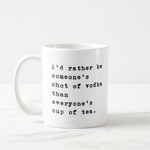 Mug Tiré de vodka   Funny Sarcasme minimaliste