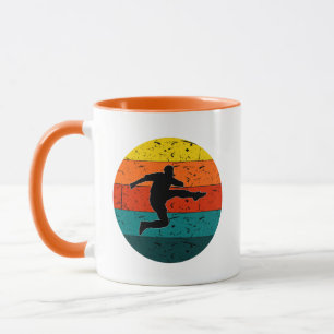 Mug Tireur de football rétro   Couleur rétro simple