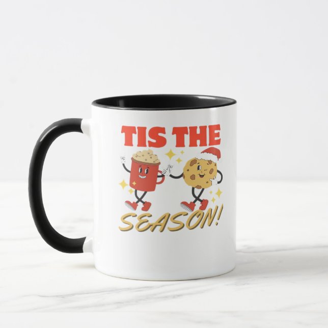 Mug Tis The Season Christmas Retro Characters (Gauche)