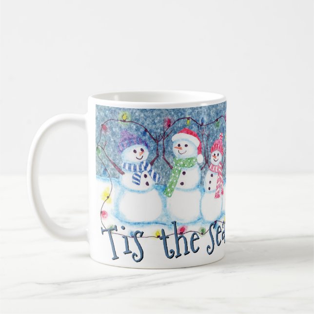 Mug Tis The Season To Be Jolly Funny Snowmen (Gauche)
