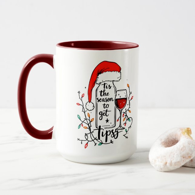 Mug 'Tis The Season to Get Tipsy  (Avec donut)