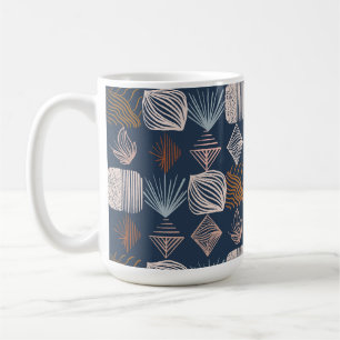 Mug Tissu Tribal des Caraïbes : bleu marine, Boho