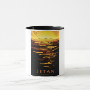 Mug Titan plus grande lune de la planète Saturne