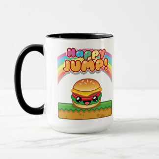 Mug Titre de Burger Happy Jump Style