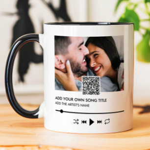 Mug Titre de chanson romantique & Lecteur de musique d