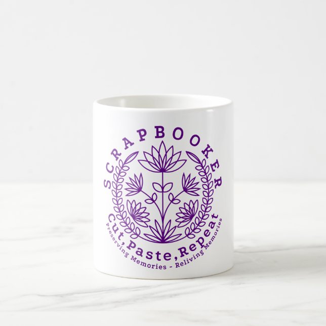 Mug Titre : "Scrapbookers - Couper, Coller et Répéter" (Centre)