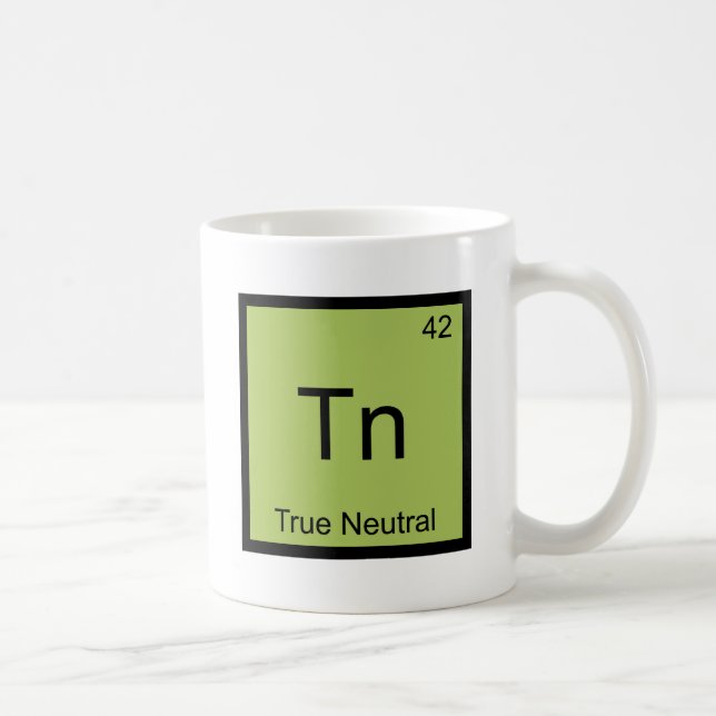 Mug Tn - Véritable symbole drôle neutre T d'élément de (Droite)