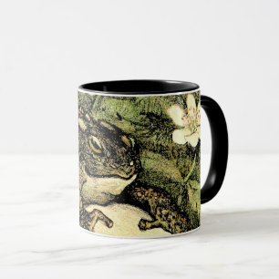 Mug Toad et Dogwood de style Art nouveau néerlandais