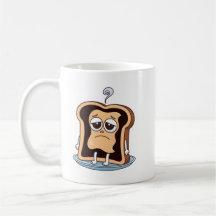 Toast brûlé avec crise existentielle