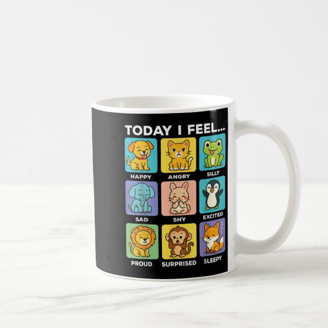 Mug Today I Feel... Funny Animals Emotional Boxes Emot (Droite)
