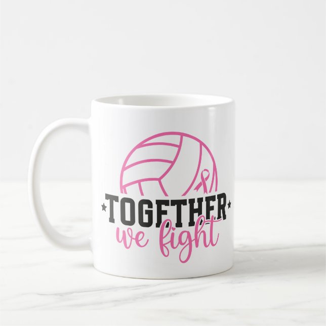 Mug Together We Fight Breast Cancer Pink Ribbon (Gauche)