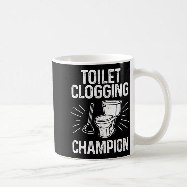 Mug Toilet Clogging Chamon Funny Graphic Toilet Cloggi (Droite)