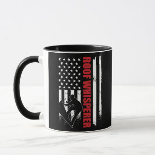 Mug Toit Drapeau Américain Mens Roofer Toit Whisperer