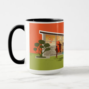 Mug Toit papillon Maison moderne du milieu du siècle -