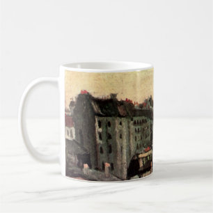Mug Toits et arrières de maisons par Vincent van Gogh