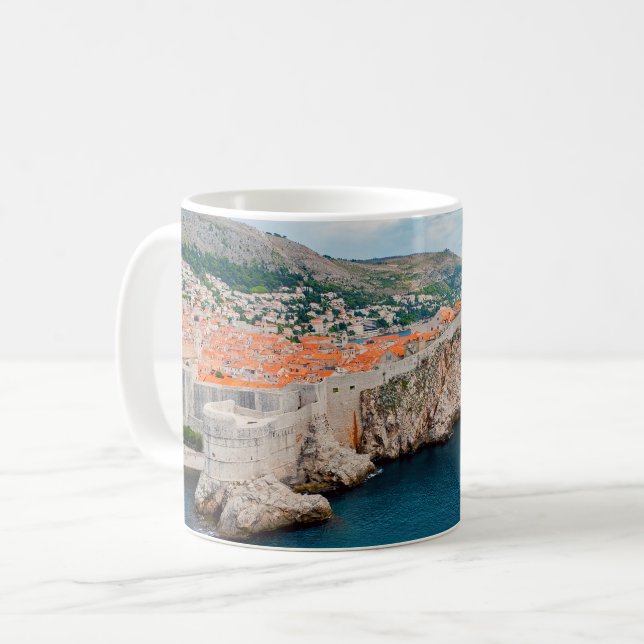 Mug Toits et murs de la vieille ville de Dubrovnik - C (Devant gauche)