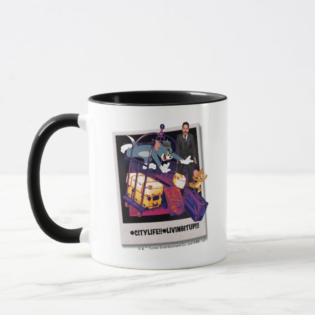 Mug Tom & Jerry Luggage Crash Photograph (Gauche)