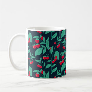 Mug tomates cerises motifs sur les buissons