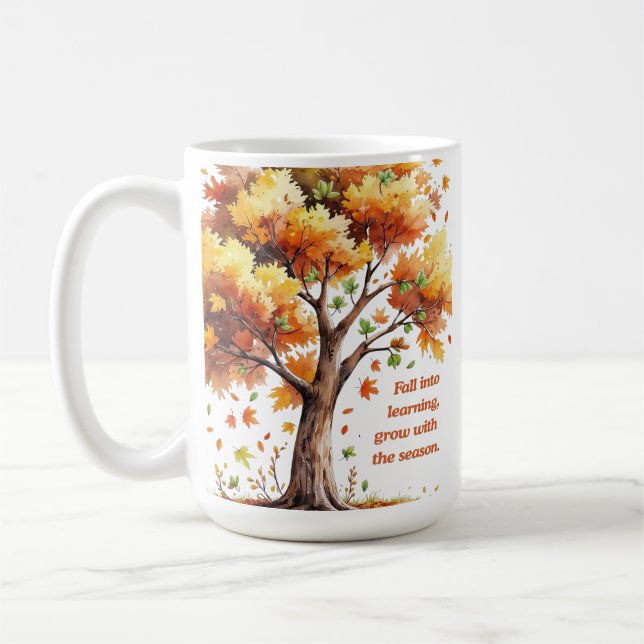 Mug Tombez Dans l'Apprentissage – Automne Inspirant  (Gauche)