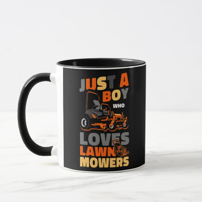 Mug tondeuse de pelouse papa père Landscaper tracteur (Gauche)