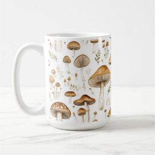 MUG TONS DE CHAMBRES MUSHROOMS BROWN ET BLANC EN CHUTE