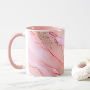 Mug Tons roses dans les nuages d'encre avec or