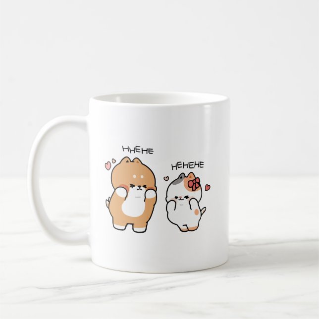 Mug Tonton Friends, bella et yuta rient (Gauche)