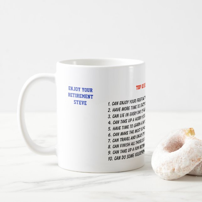 Mug Top 10 des raisons de retirer la liste - Personnal (Avec donut)