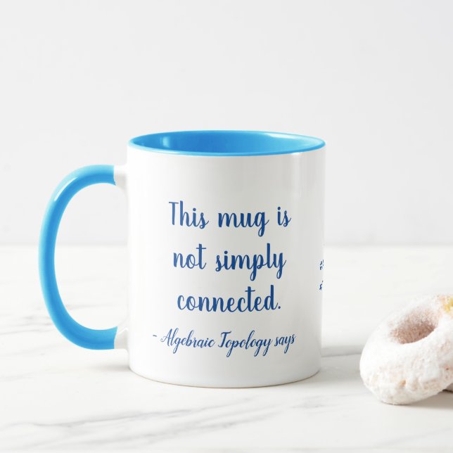 Mug Topologie algébrique : La musique n'est pas simple (Avec donut)