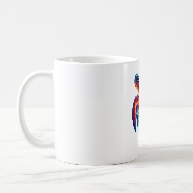 Mug Tortue de mer couchée de soleil (Gauche)