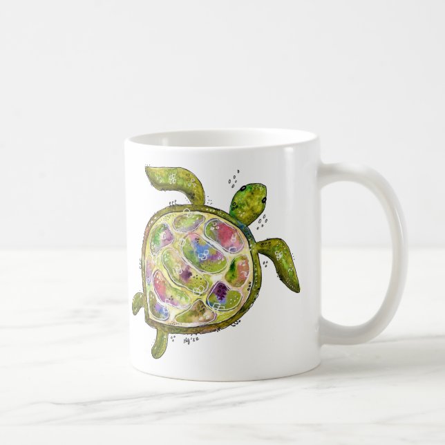 Mug Tortue de mer mignonne (Droite)
