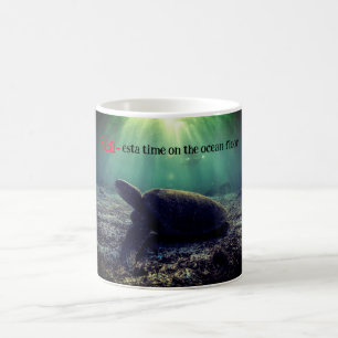 Mug Tortue de mer verte au fond de l'océan