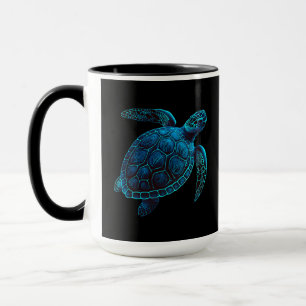 Mug Tortue nageuse, bleu