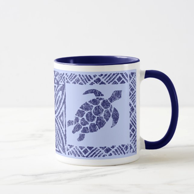 Mug Tortue primitive hawaïenne de Tapa de Honu (Droite)