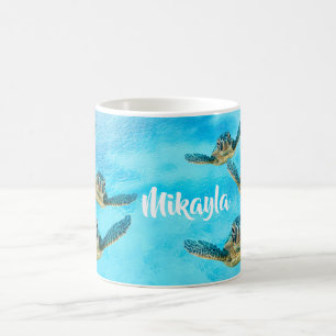 Mug Tortues de mer de bébé nageant
