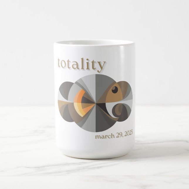 Mug Total Solar Eclipse 2025 drôle de design. Totalité (Centre)