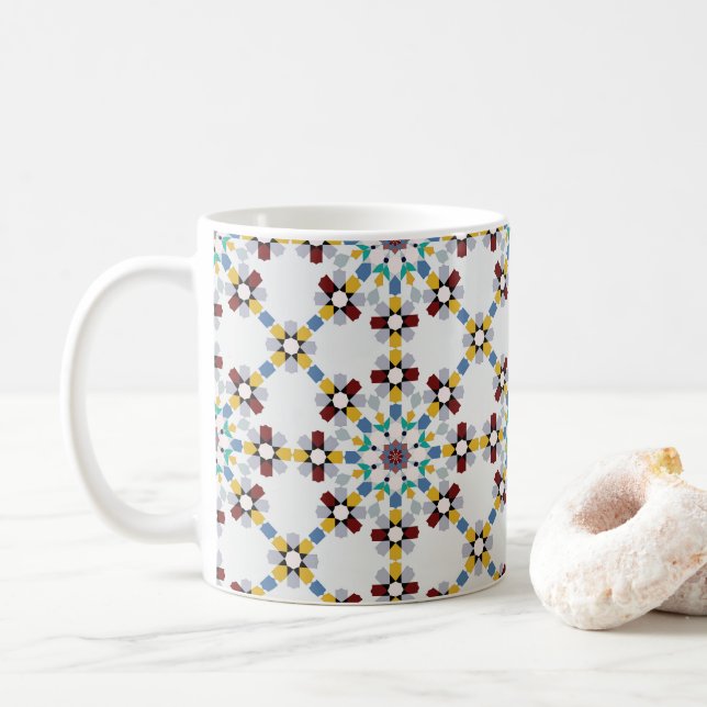 Mug Tote Bag Étiquette-cadeau Moroccan Zelije !Morocca (Avec donut)